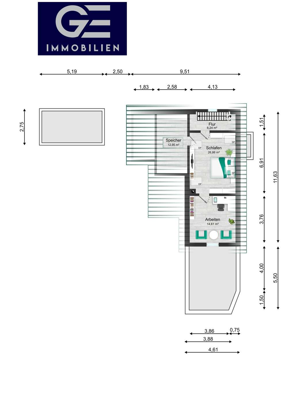 Grundriss Dachgeschoss